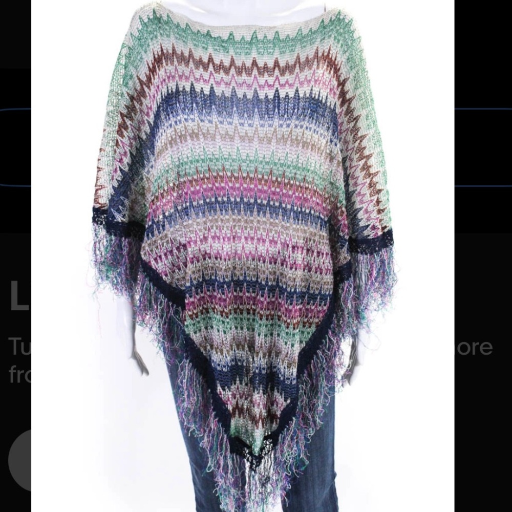 Missoni multicolored poncho /shawl